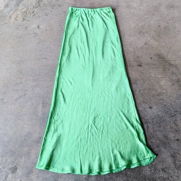 Rezek Studio Emerald Green Satin Shimmy Skirt size XS - Picture 10 of 10